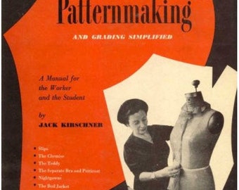 Lingeriepatronen maken en tekenen, vintage naaiboek, gerestaureerde digitale editie, kleermakerij, 106 pagina's