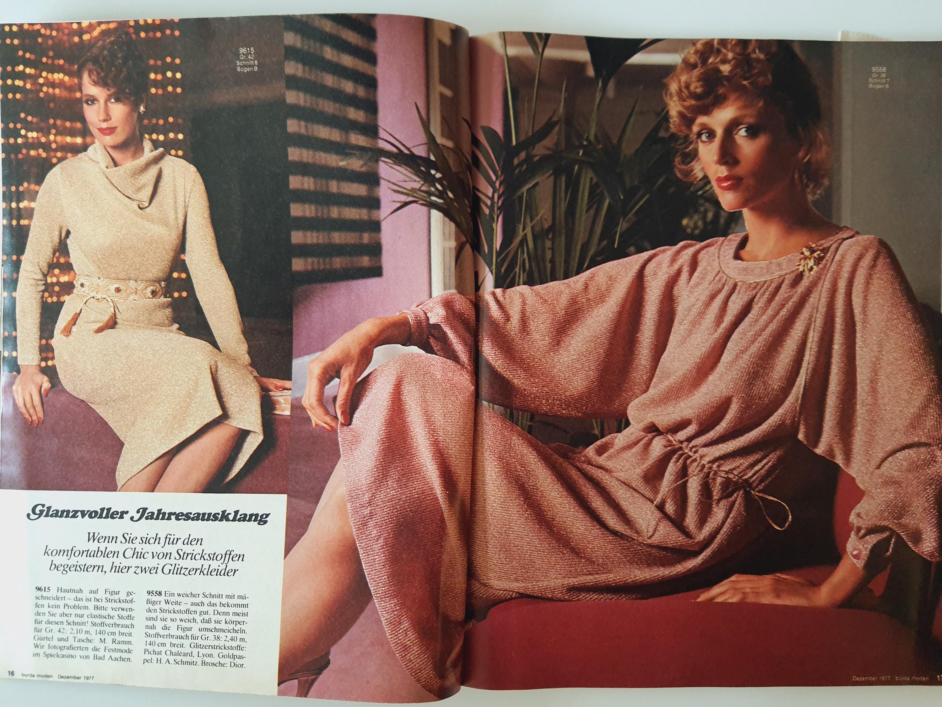 Vintage Burda Sewing Magazine 12/1977: German Fashion