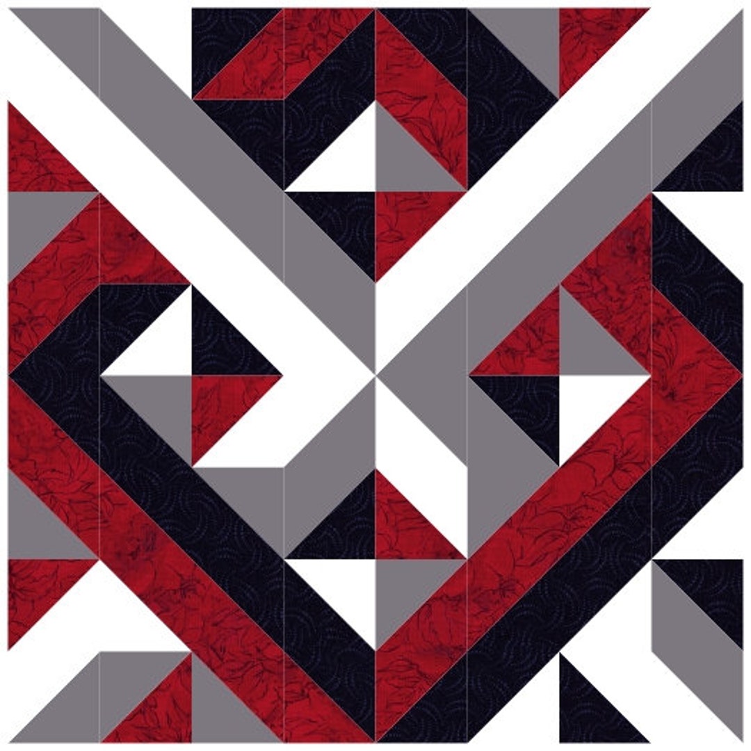 Digital Quilt Block Pattern, 3d Quilt Pattern Pdf, Paper Pieced Quilt