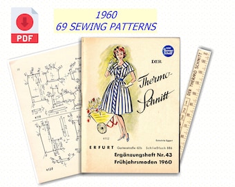 1960s Sewing Patterns: 69 All Sizes, Pattern Drafting (PDF)