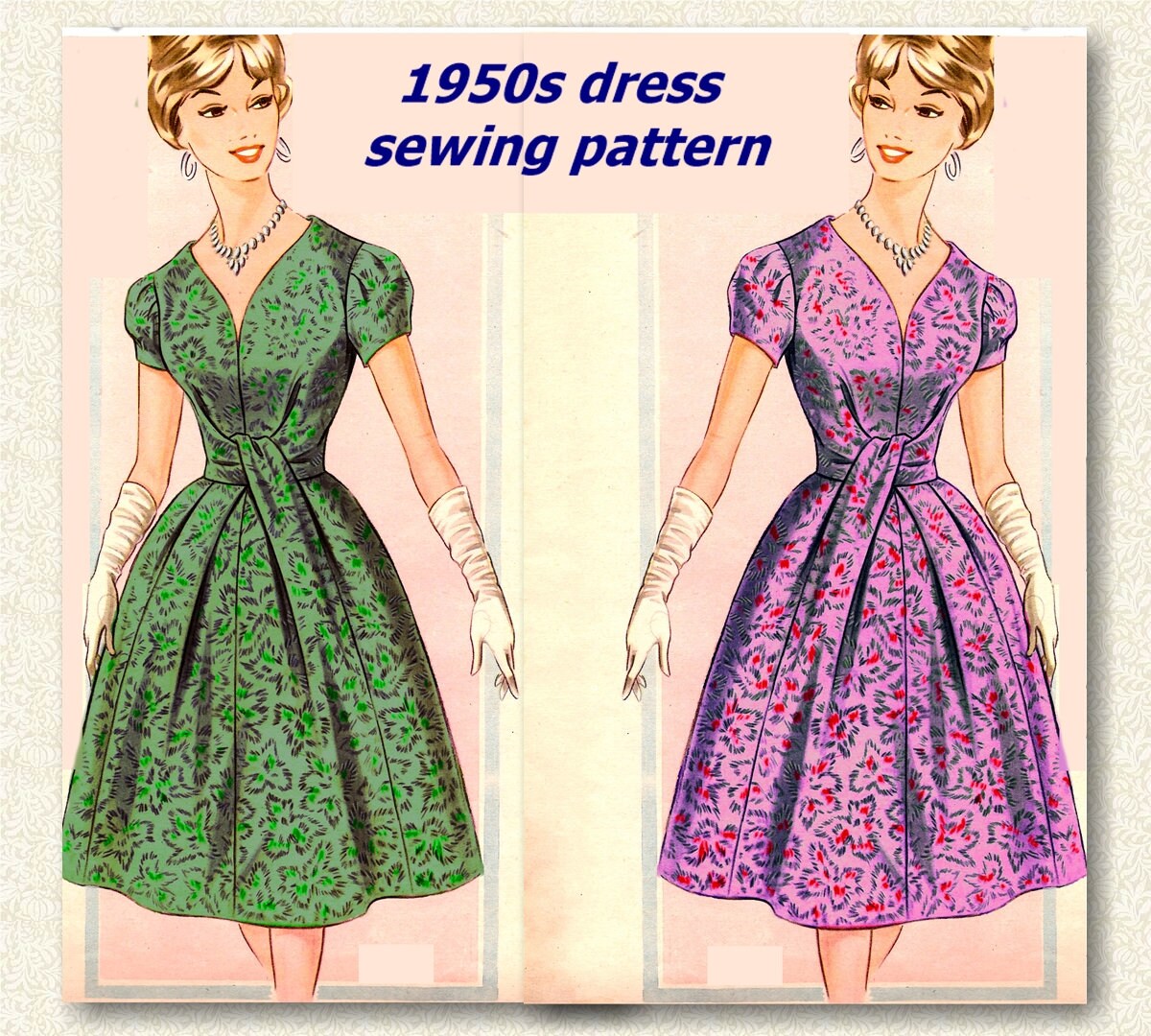 50s cocktail dress patterns The 1950s Sisters Dress