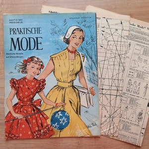 6/1953 Praktische Mode, Vintage Fashion Magazine 1950s, Vintage Sewing Patterns, 1950s German Old Fashion Magazine Bild 1