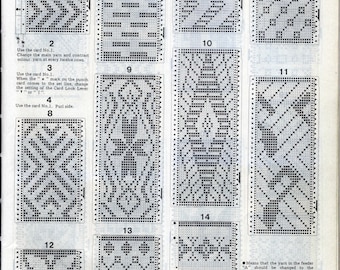 152 Punch Card Patterns,  Stitch Patterns Book, Knitting Machine Patterns, Fair Isle Pattern, ebook PDF Download, 61 pages