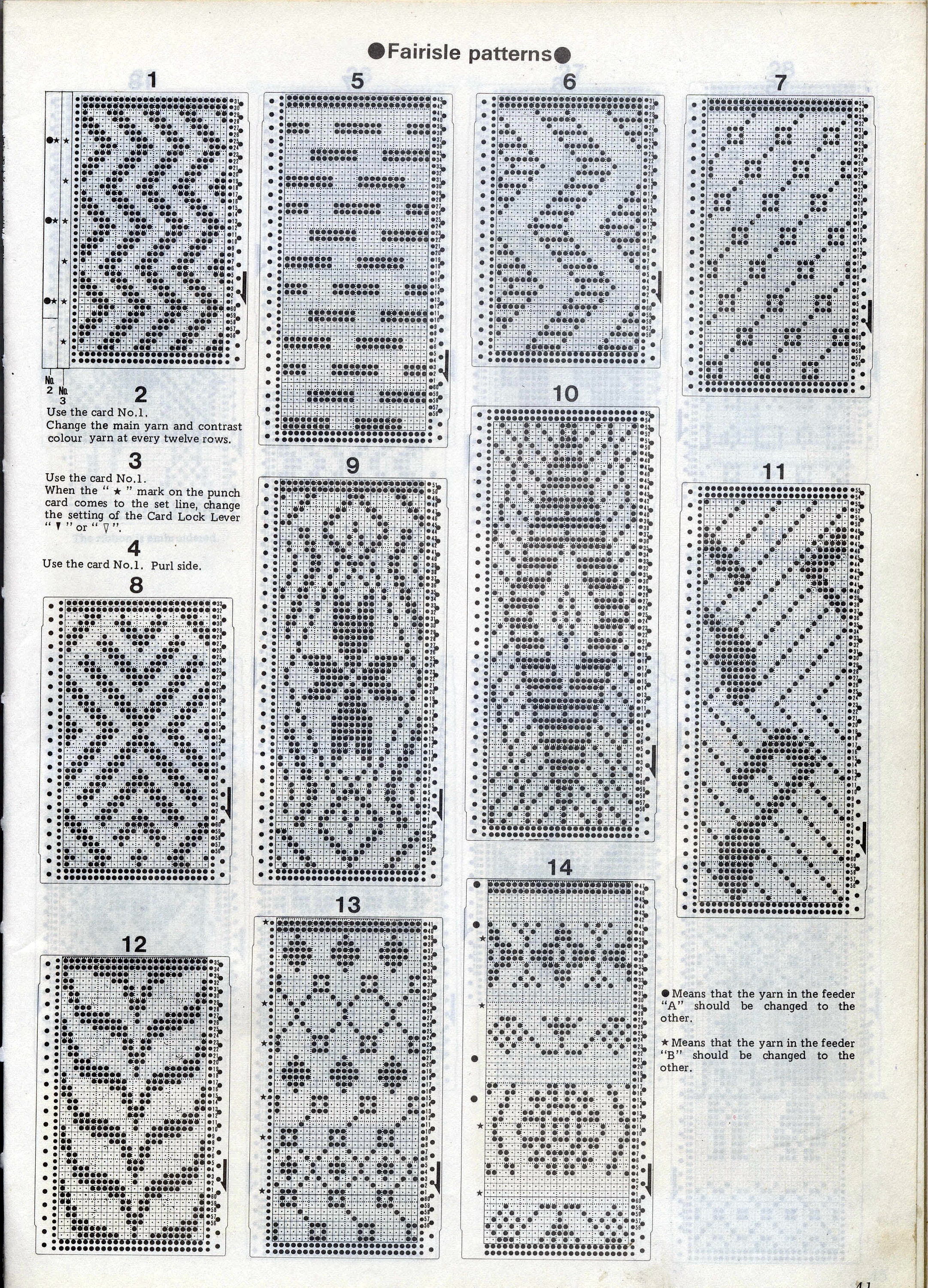 152 Punch Card Patterns,  Stitch Patterns Book, Knitting Machine Patterns, Fair Isle Pattern, ebook PDF Download, 61 pages