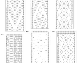 22 x LACE Punch Cards for BROTHER Knitting Machine , Punch Card Patterns ,  PDF Download