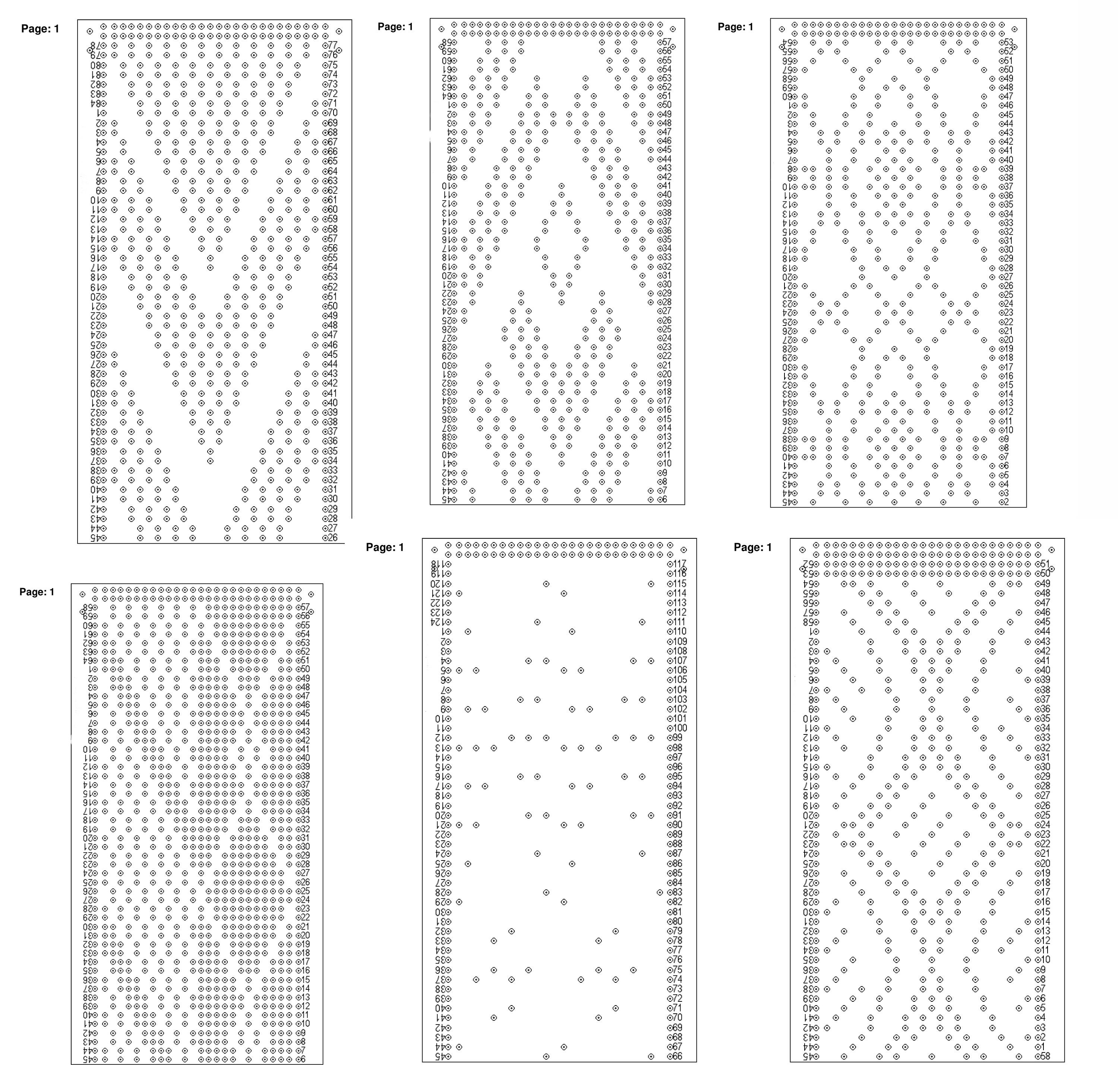 22 X LACE Punch Cards for BROTHER Knitting Machine , Punch Card