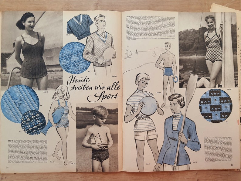 4/1953 Praktische Mode, Vintage Fashion Magazine 1950s, Vintage Sewing Patterns, 1950s German Old Fashion Magazine Bild 8