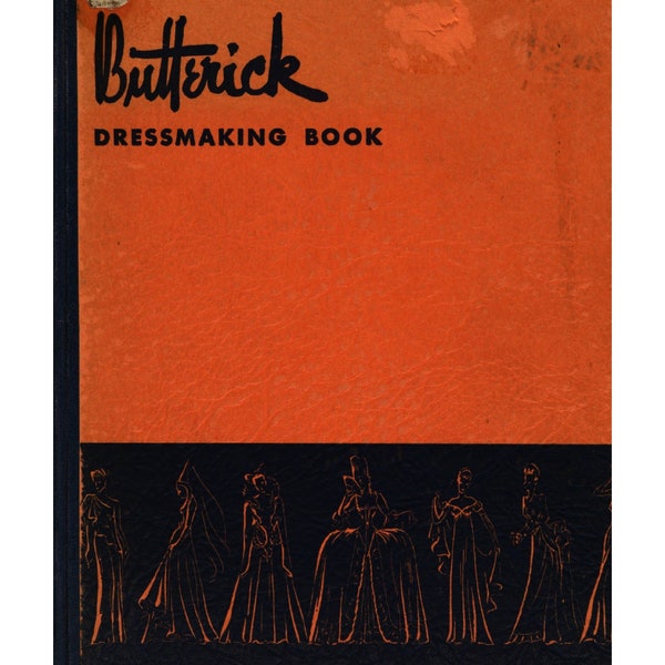 Vintage boek kleermakerij uit de jaren 40: kostuumontwerp en patroonverandering (pdf-download)
