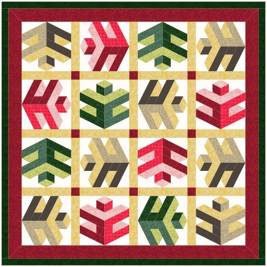 3D Quilt Block Pattern (PDF Pattern) - Etsy