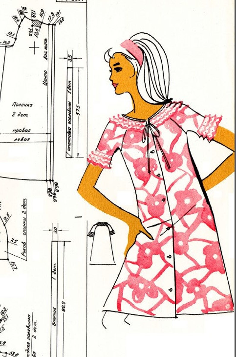 22 Vintage Sewing Patterns 1968, Retro Sewing Patterns , Ebook PDF