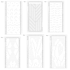 22 x LACE Punch Cards for BROTHER Knitting Machine , Punch Card Patterns ,  PDF Download