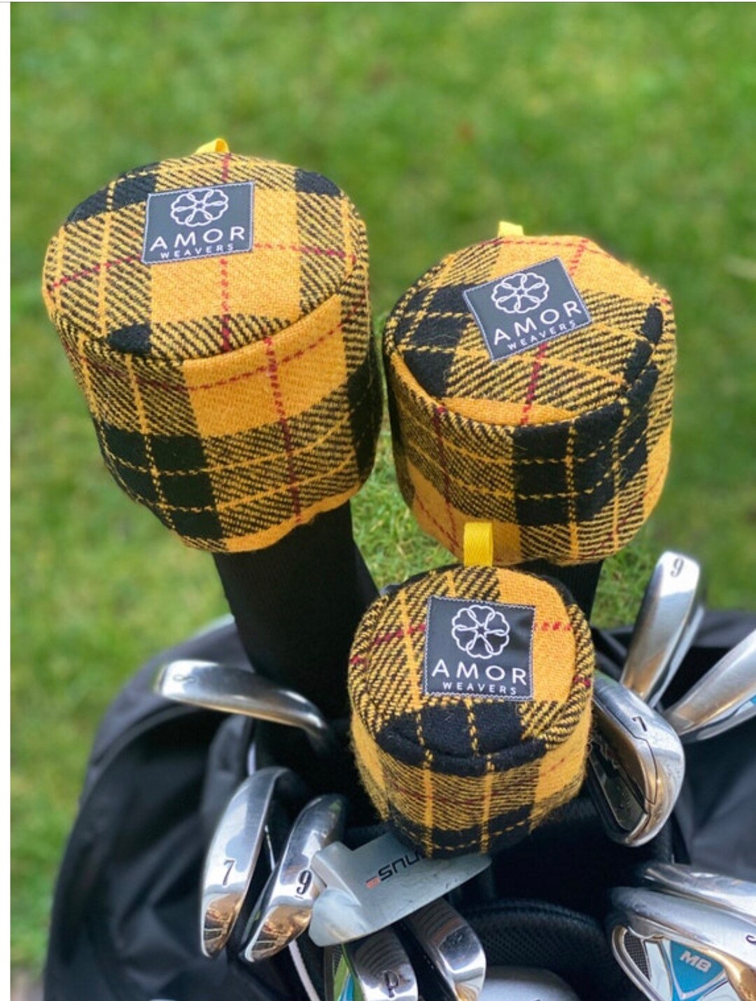Tweed Golf Head Covers Driver Head Cover fairway Wood gift Etsy