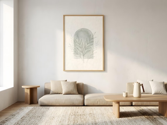 Sage Green Arch Botanical Art