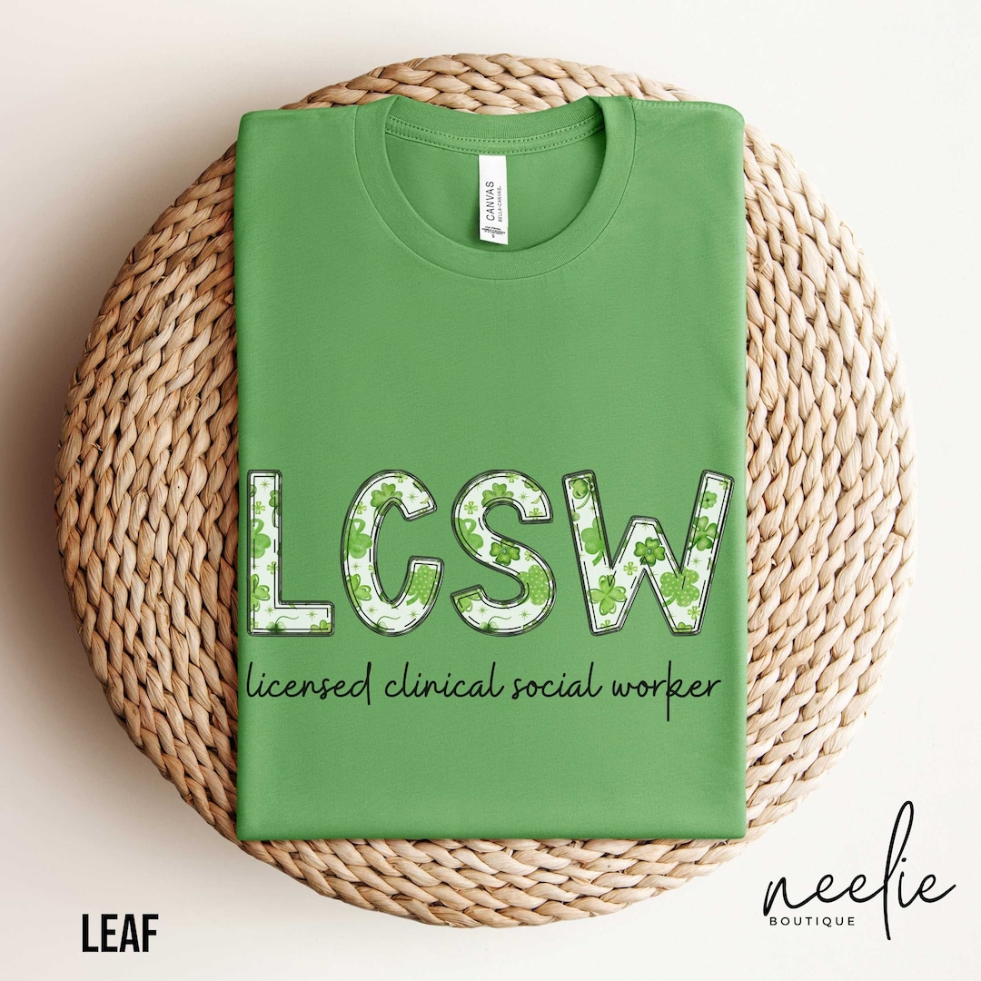 LCSW Social Worker St. Patrick's Day T-shirt, Licensed Clinical Social ...