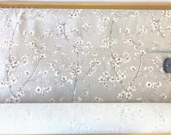 Cherry Blossom Designer Fabric,  100% Linen, 7.5oz., 255gsm - BTY