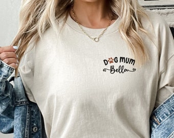 Custom Dog Mum Tshirt Unisex, Dog lover gifts, gifts for pet lovers, dog lover gifts, cute pet tshirt, Dog Mama, Dog mom, customized t shirt