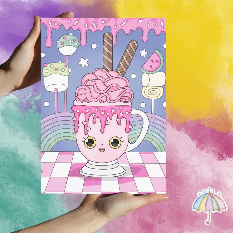 Candy Coloring Page, Candy Theme Colouring Book, PDF Printable File for ...