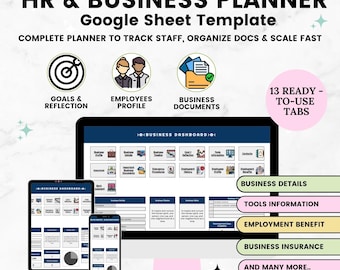 Business Planer All in One, Business Dashboard, Small Business bekommen, Digital Small Business Organizer, Aufgabenplaner