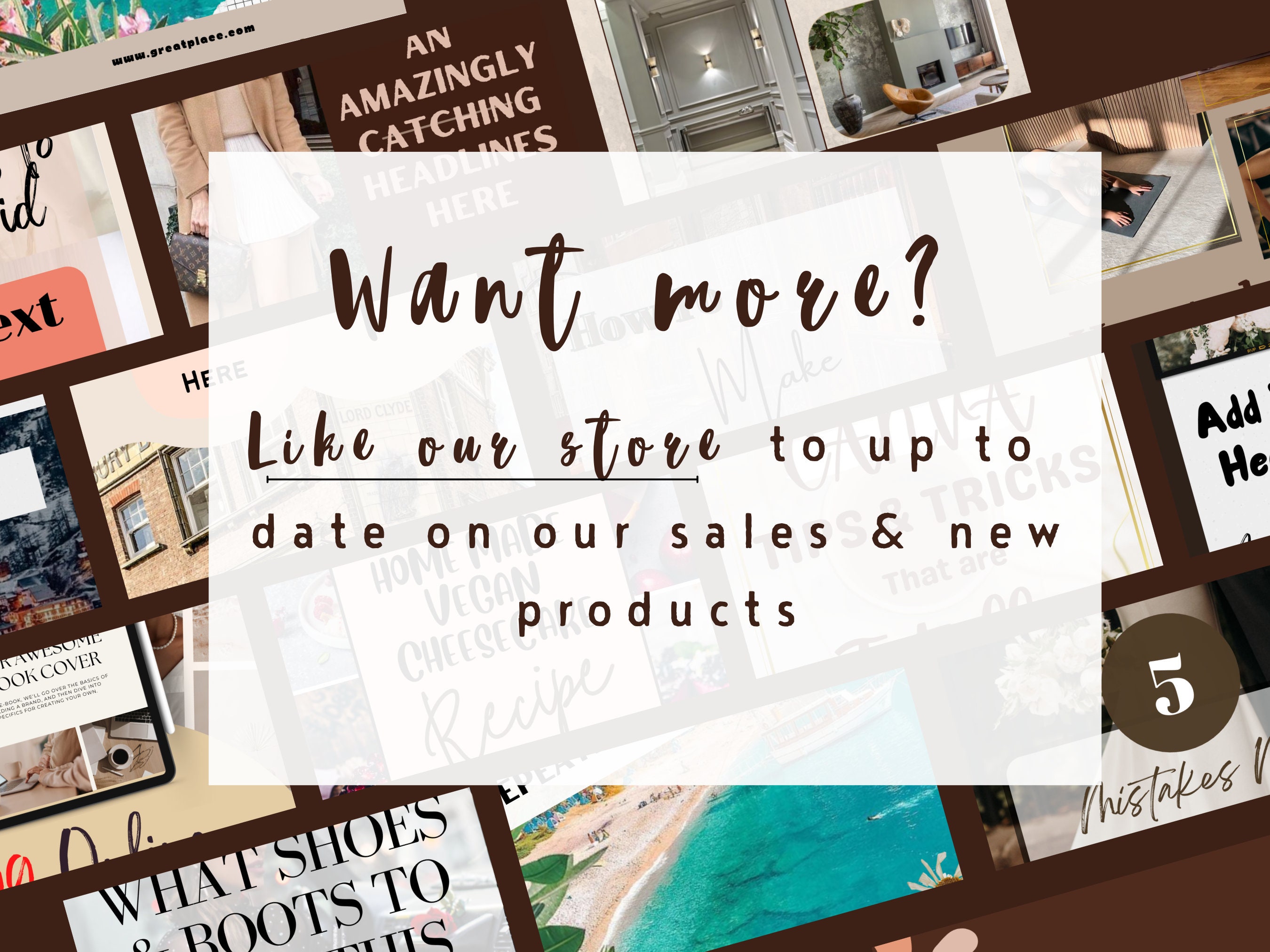 Pinterest Templates Aesthetic Dark Brown Pinterest Template Lifestyle ...