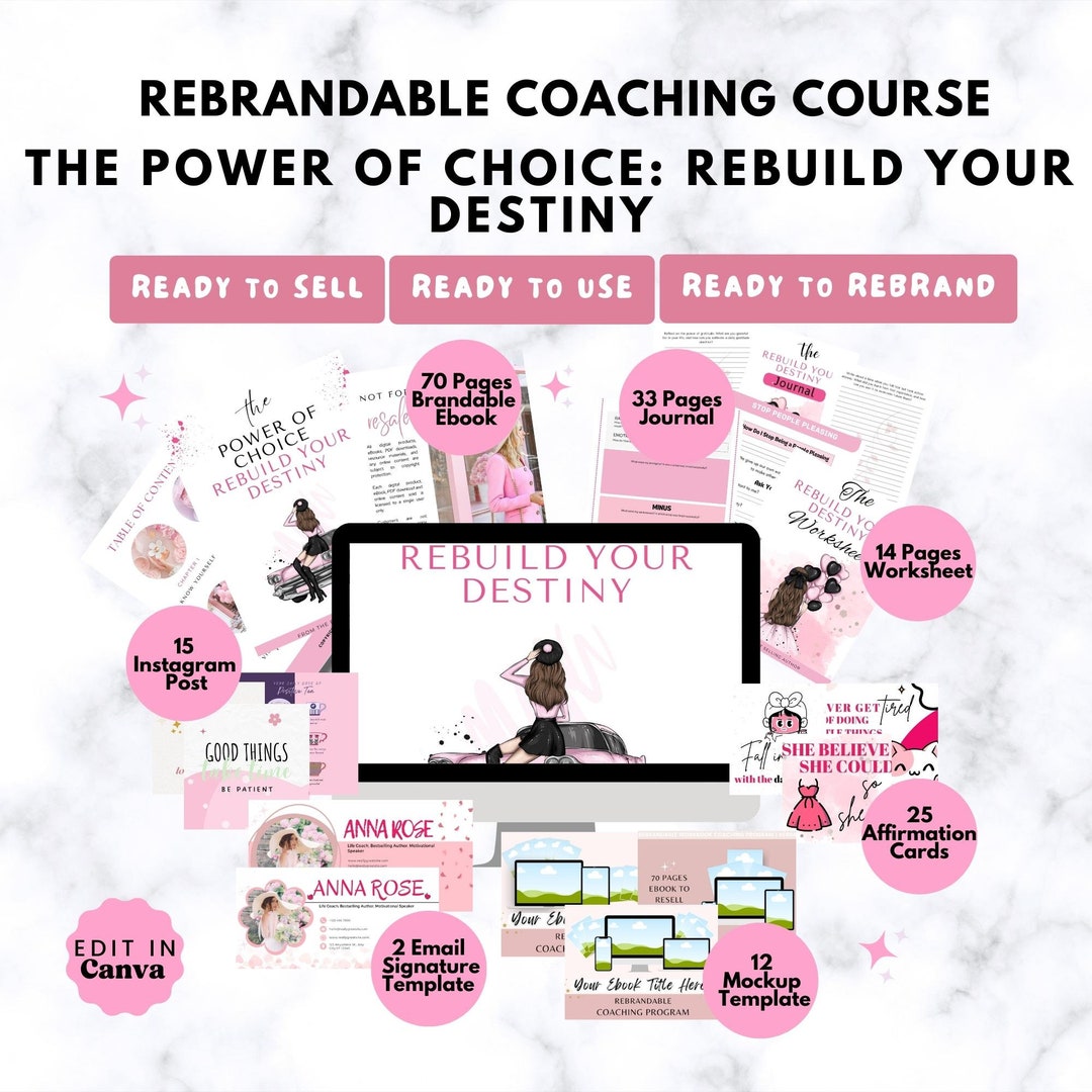 Done for You Rebuild Your Destiny Workbook | Brandable Coaching Program ...
