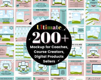 200+ Canva-mallmodeller för coacher, kursskapare, digital produktmodell, Canva-mallmodellpaket, onlinekursmodell