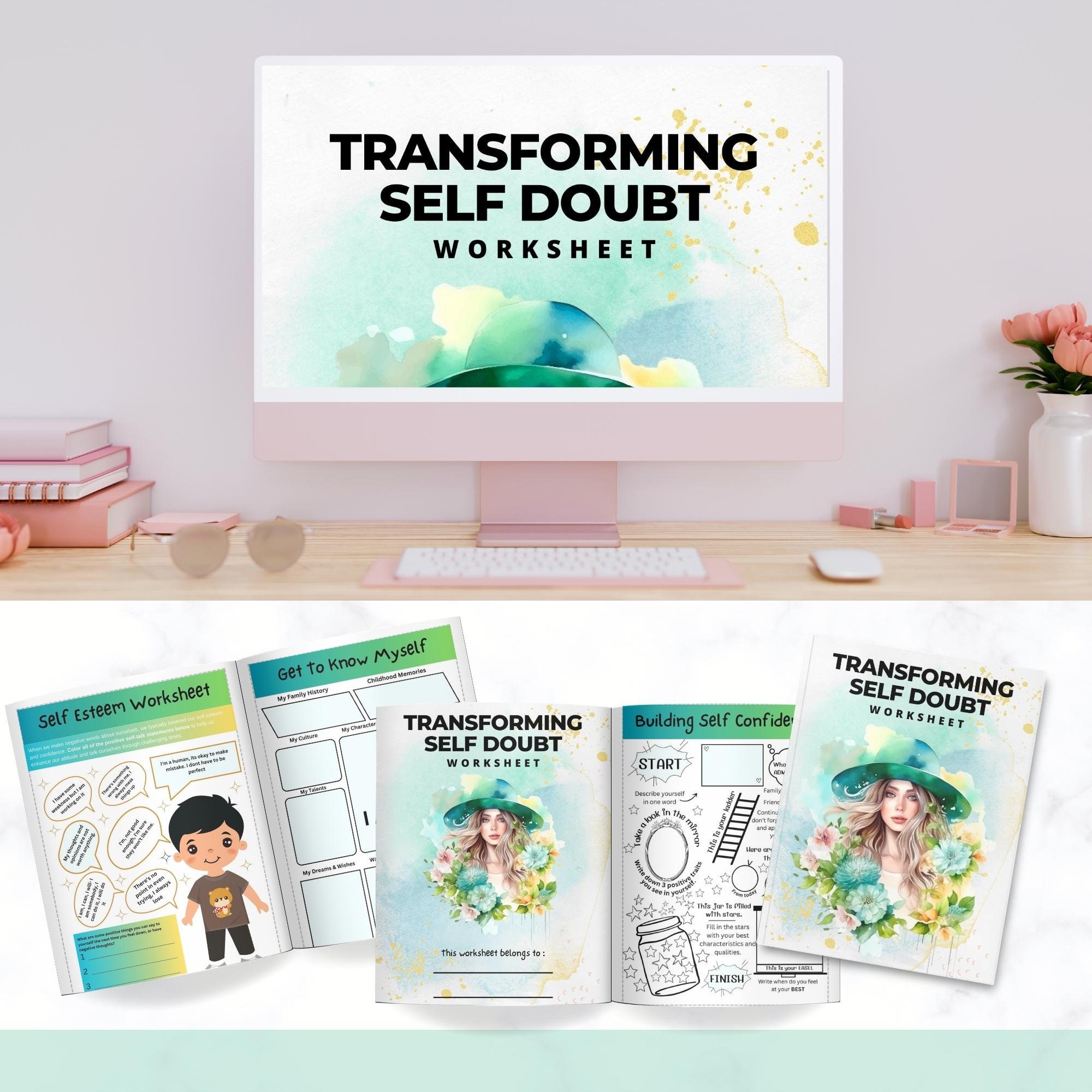 Self Doubt Worksheet.pdf Done for You Transforming Self Doubt Worksheet | Lead Magnet for Life ...