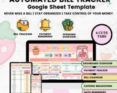Smart Bill Tracker Spreadsheet, Monthly Bill Planner, Bill Payment Tracker, Automated Bill Calendar, No Annual Reset, Finance Planner