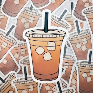 Iced Coffee Sticker - Waterproof - Vinyl Sticker