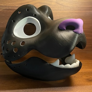 Leopard Fursuit head-base with movable jaw and eye lids Furry High Quality ABS