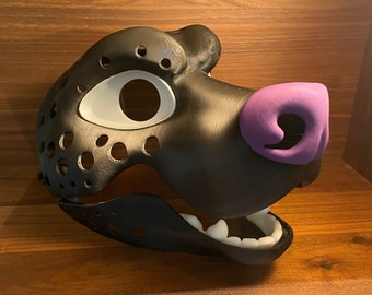 Gnoll Fursuit head-base with movable jaw and eye lids Furry High Quality ABS