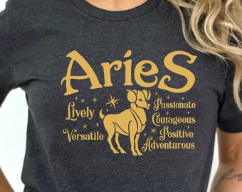 Aries Zodiac Tee,Aries T-Shirt,Astrology Shirt,Zodiac Tee,Horoscope Shirt,Women's T-Shirt,Men's Tee,Birthday Gift