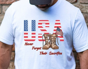 Memorial Day Shirt, USA Shirt, Patriotisches Shirt, Heimat der Freien, 4. Juli Shirt, Veteranen Tag Shirt, Militär Shirt, amerikanische Flagge