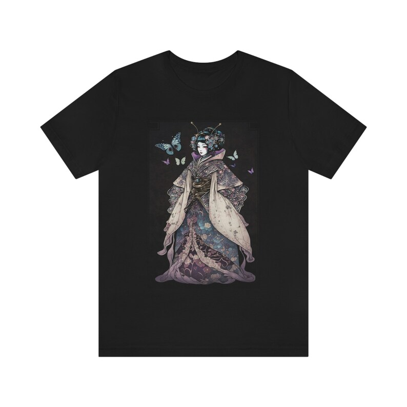 Schmetterlings-Hemd japanisches T-Shirt Goth-Hemd Japan-Fantasie-ästhetische Schmetterlinge nettes T-Shirt japanische gotische Prinzessin Dark Academia Bild 5
