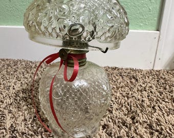 Vintage crystal kerosene lamp