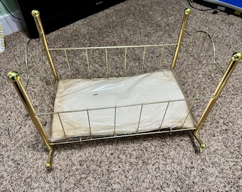 brass rocking doll bassinet