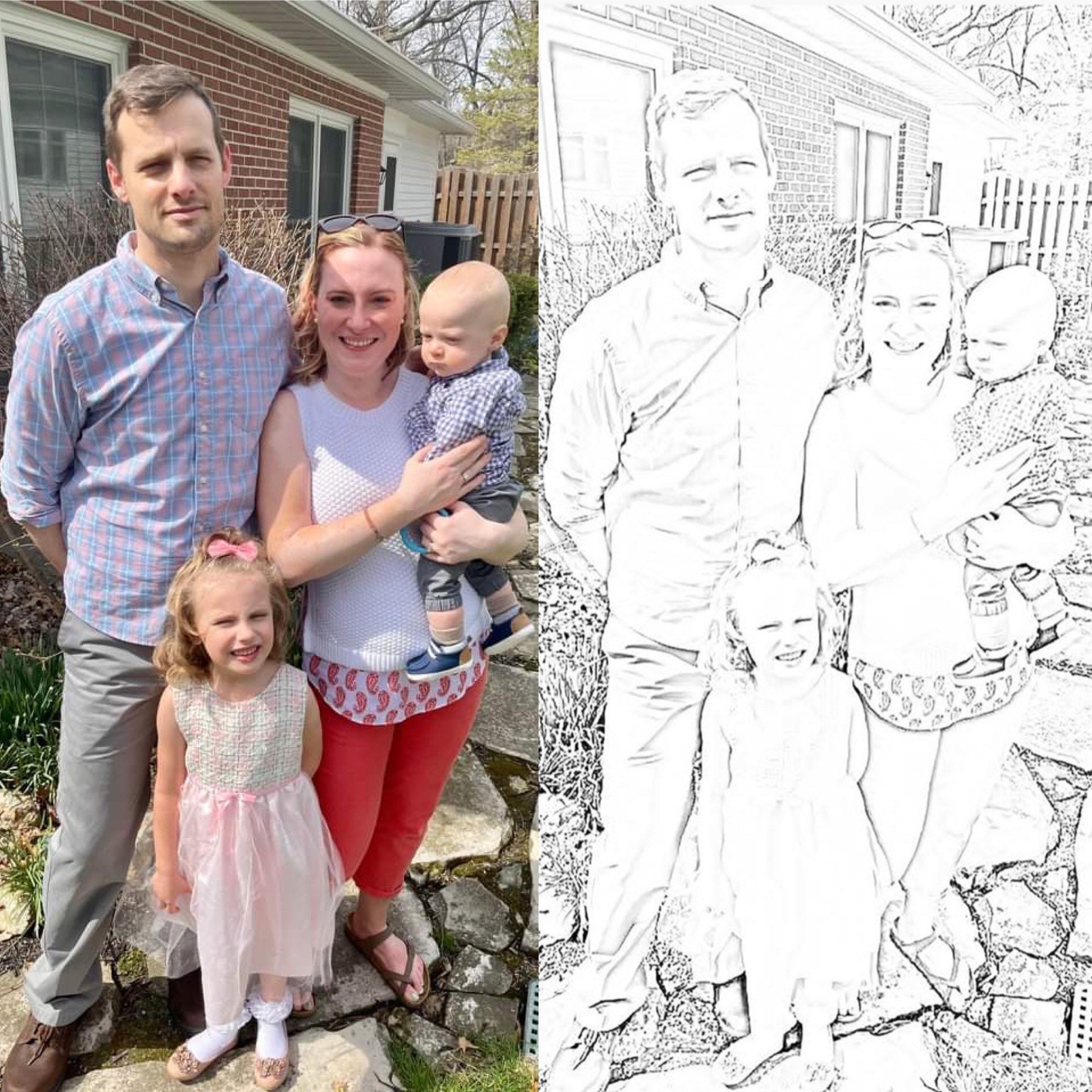 Family Photo Coloring Book - Etsy