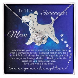 Schnauzer Mom, mother's day gift, gift for mom from daughter, schnauzer gift, dog mom necklace, dog mom gift, dog lover for her, dog mommy,