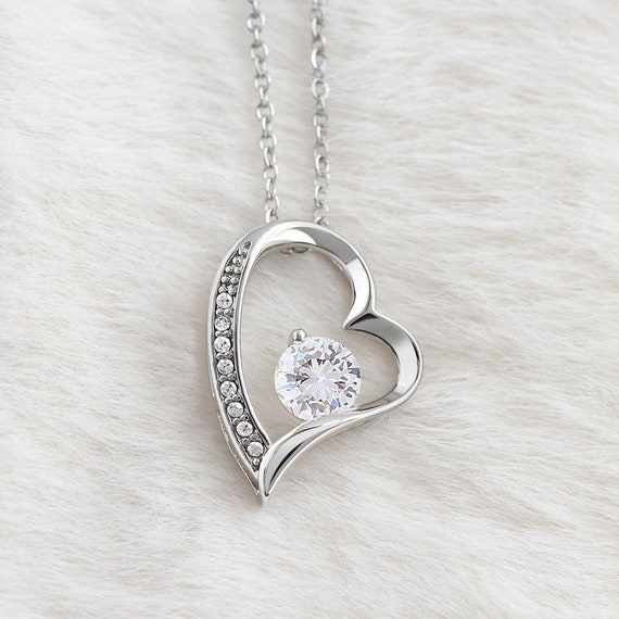 Rosa eterna regalo per lei, regalo di rosa con collana I Love You per