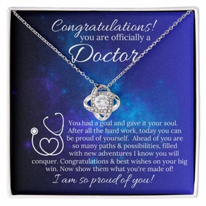 Congratulations new doctor, gift for new doctor, new doctor gift, gift for her, gift new doctor necklace