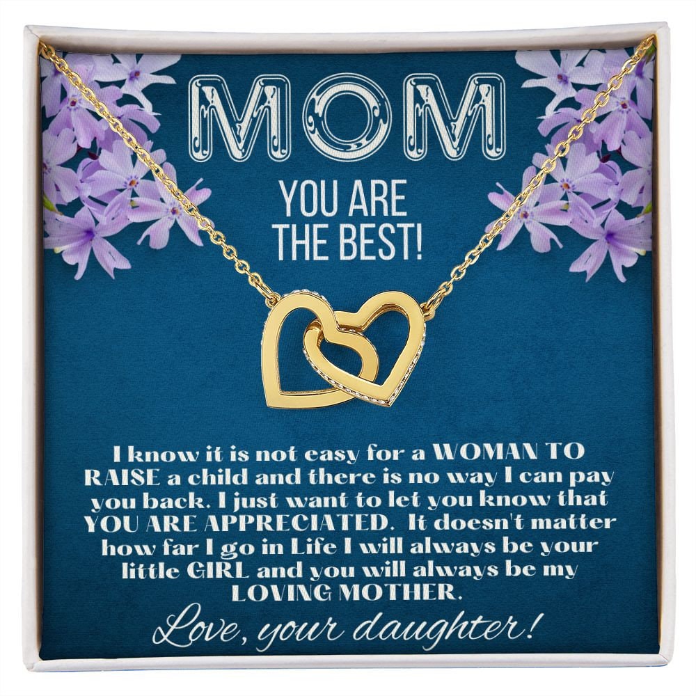 Happy Mothers Day Mom You Are the Best! - Interlocking Hearts - I