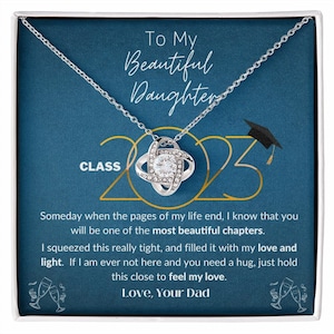 Para minha linda filha, formatura 2023, turma 2023, presente do pai, colar de presente de formatura, presente de formatura para ela