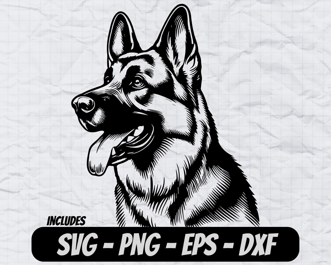 German Shepard Svg Design, Dog PNG Clipart, Sublimation Design, Cricut ...