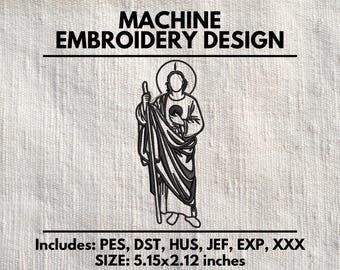 San Judas Tadeo Pes Files, St. Jude DST Files, Brother Embroidery Machine Files, Ricoma Designs to embroider, San Juditas
