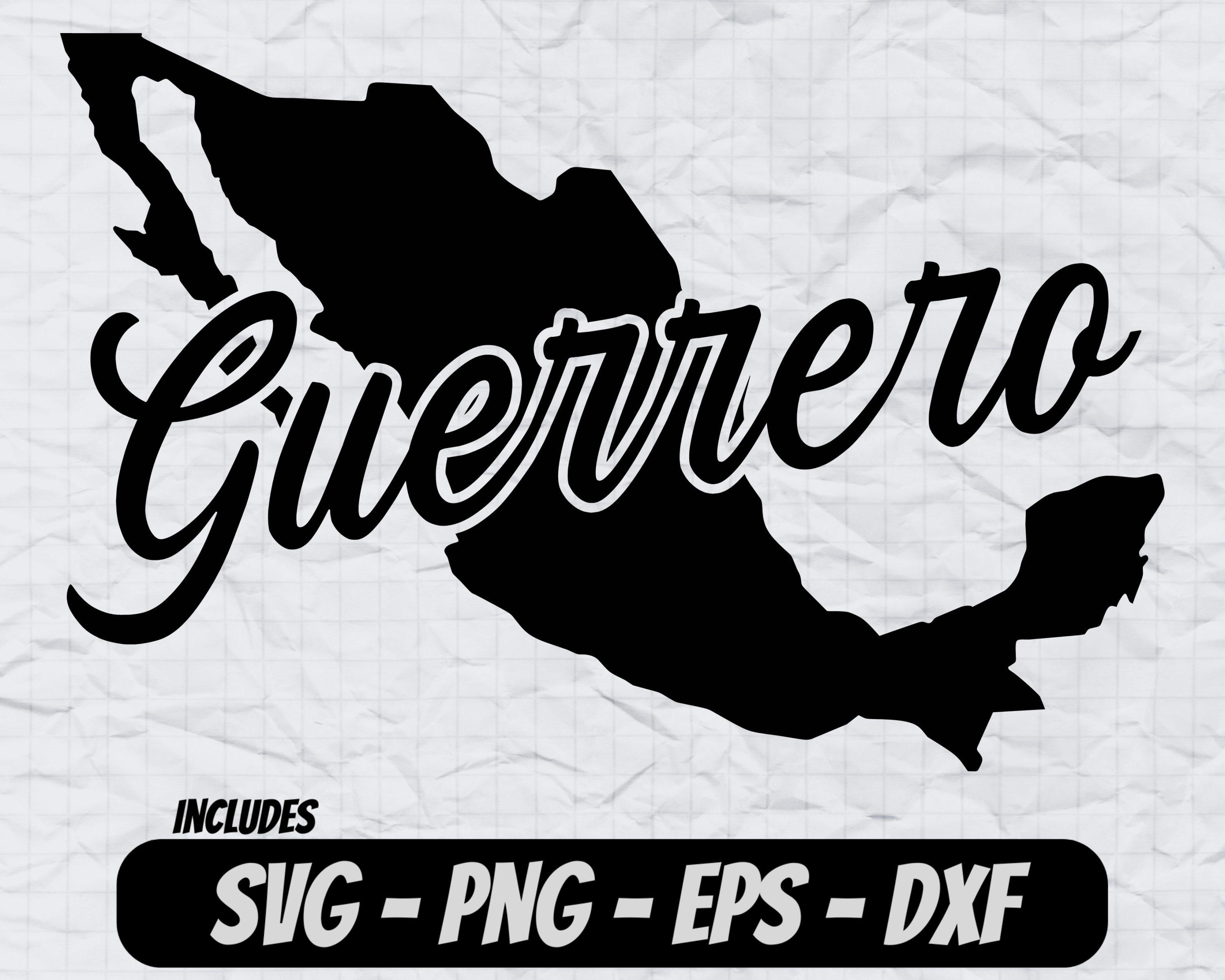 Guerrero SVG Design, Mexican PNG Clipart, Sublimation Design