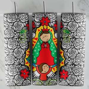 Design de gobelet Virgen De Guadalupe, design sublimation pour gobelets minces de 20 oz, image de gobelet, sublimation, gobelet Virgencita mignon