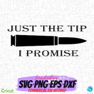 Nur die Spitze ich verspreche SVG Design, Lustiges Sublimationsdesign, Cricut Dateien, Silhouette Studio, Assault Riffle Bullet PNG Design