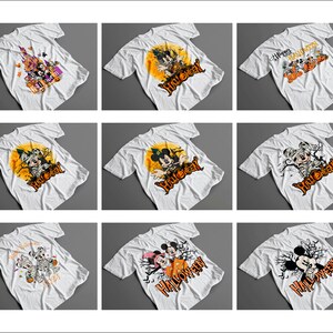Halloween PNG Shirt Designs, Cute Cartoon Sublimation Designs, 300dpi High-Quality Image, Spooky Season T-Shirt Designs