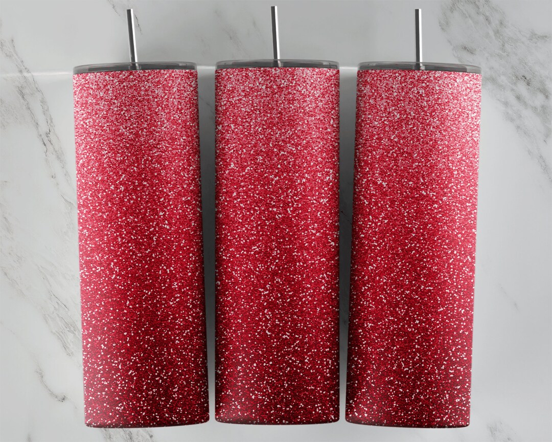 Red Glitter Tumbler Design, for 20oz Tumbler, Sublimation Design