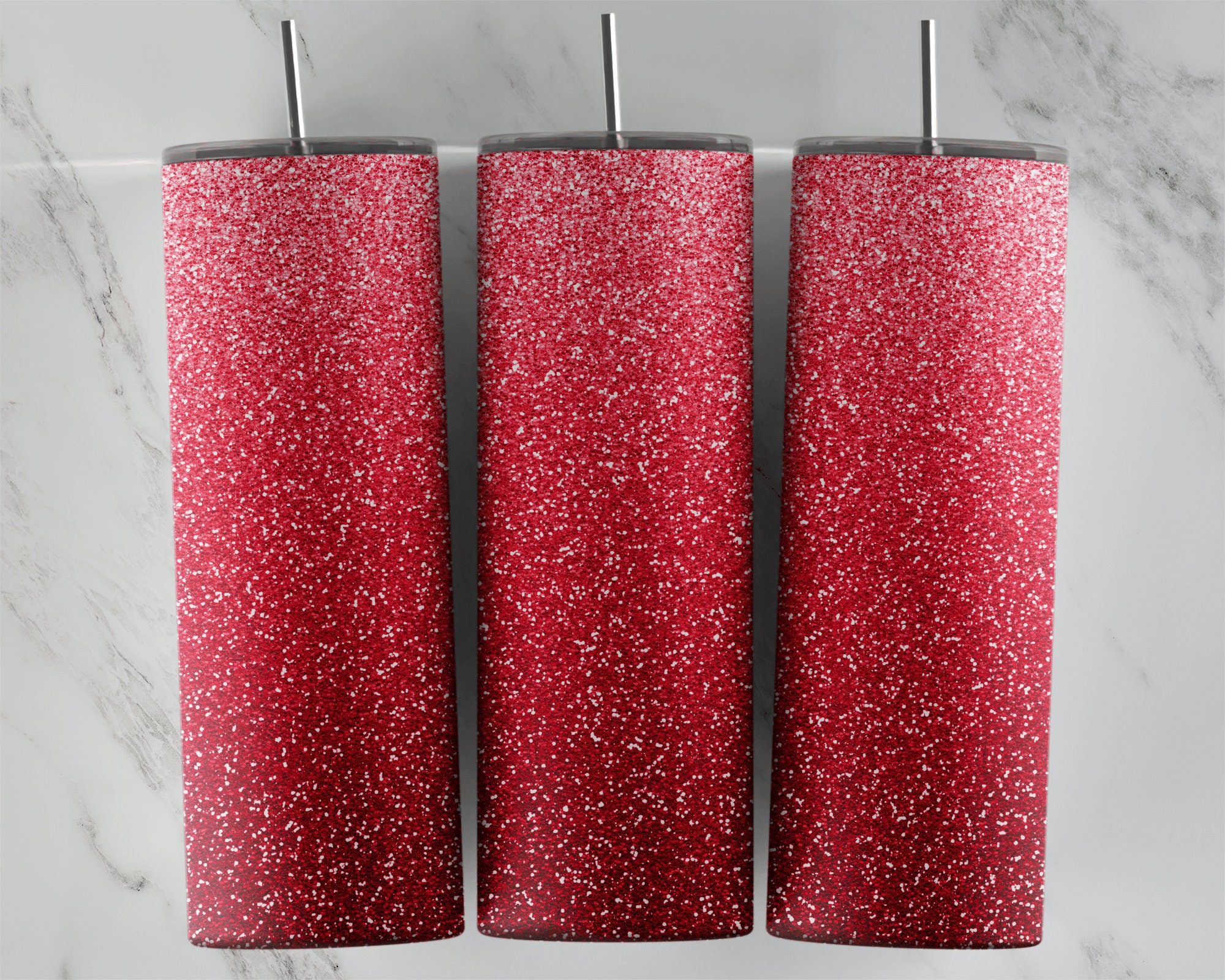 Red Glitter Tumbler Design for 20oz Tumbler Sublimation Etsy