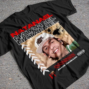 Natanael PNG Shirt Design, Corridos Tumbados Sublimationsdesign, 300dpi hochwertiges Bild Urban T-Shirt Design, Nata Tee Illustration